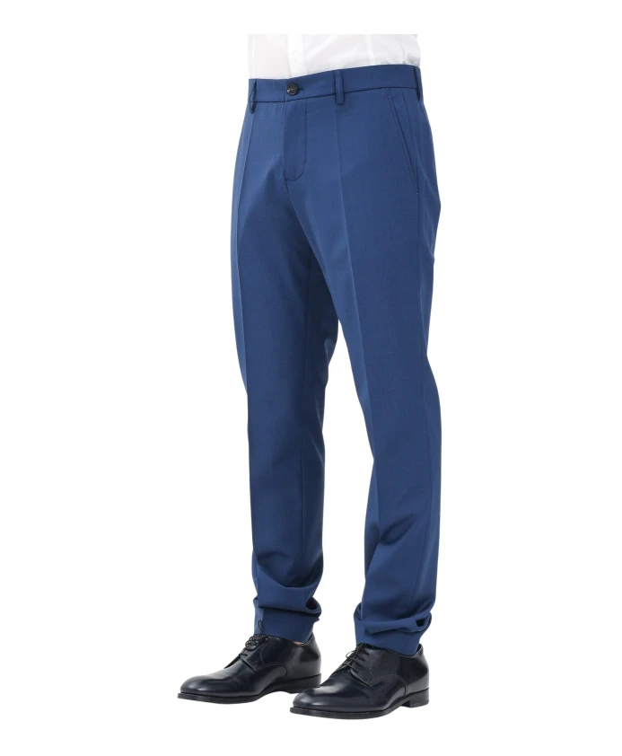 

Элегантные синие брюки приталенного кроя Patrizia Pepe, синий