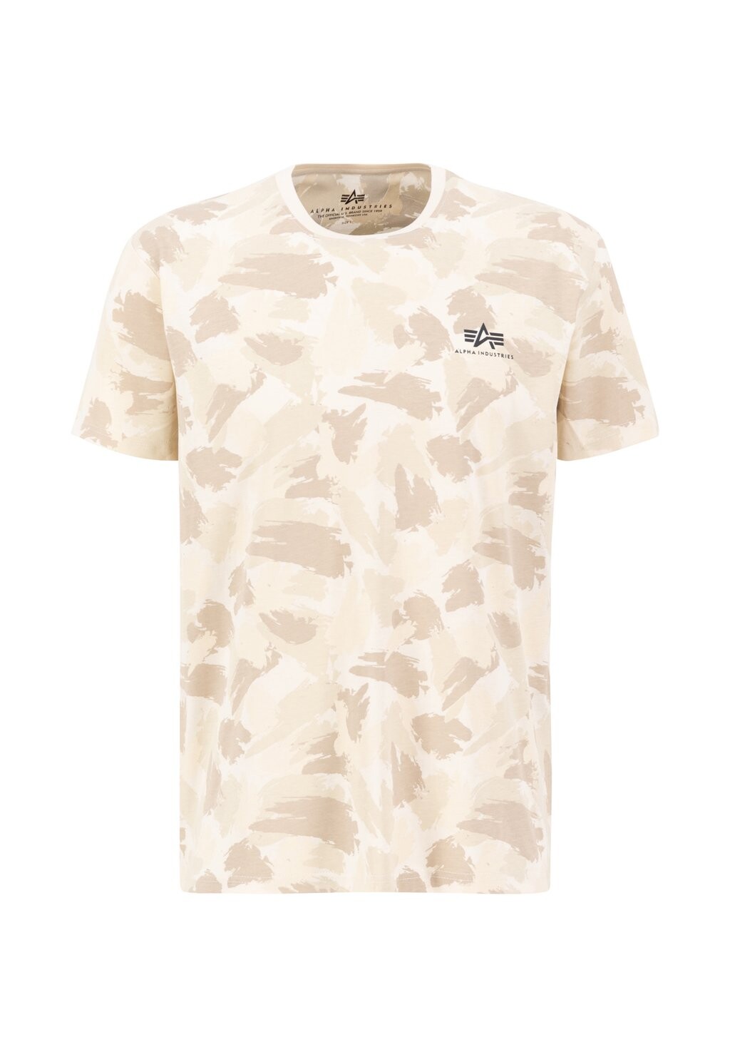 

Футболка с принтом BASIC T SMALL LOGO Alpha Industries, песочный
