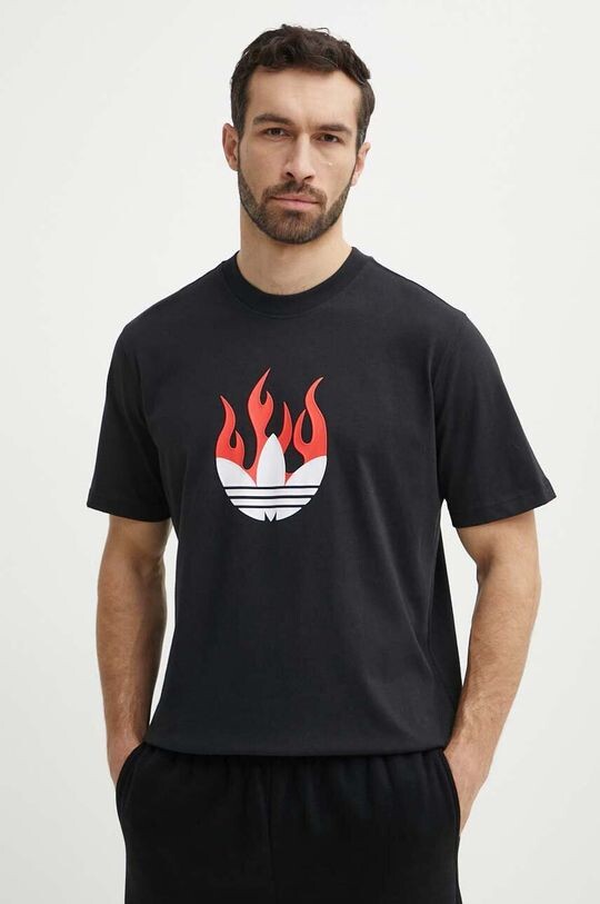 

Футболка Flames из хлопка adidas Originals, черный
