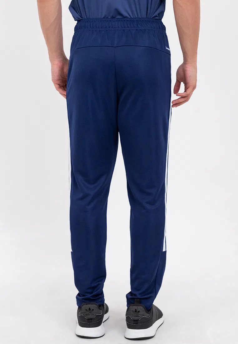 Тренировочные брюки, три полоски, Workout Essentials All-Set 3-Stripes Knit Pants, adidas, черные — фото 3