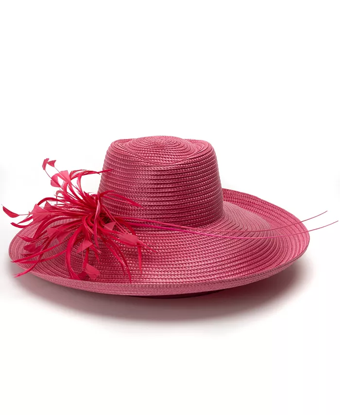 

Большая романтичная нарядная шляпа с профилем August Hats, розовый