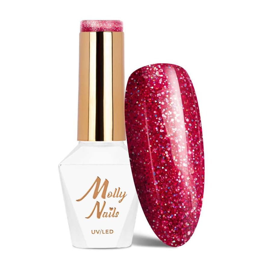 

Molly Nails Spotlight Fan your Flames HEMA/Di-HEMA Free 8 г гибридного лака для ногтей № 632