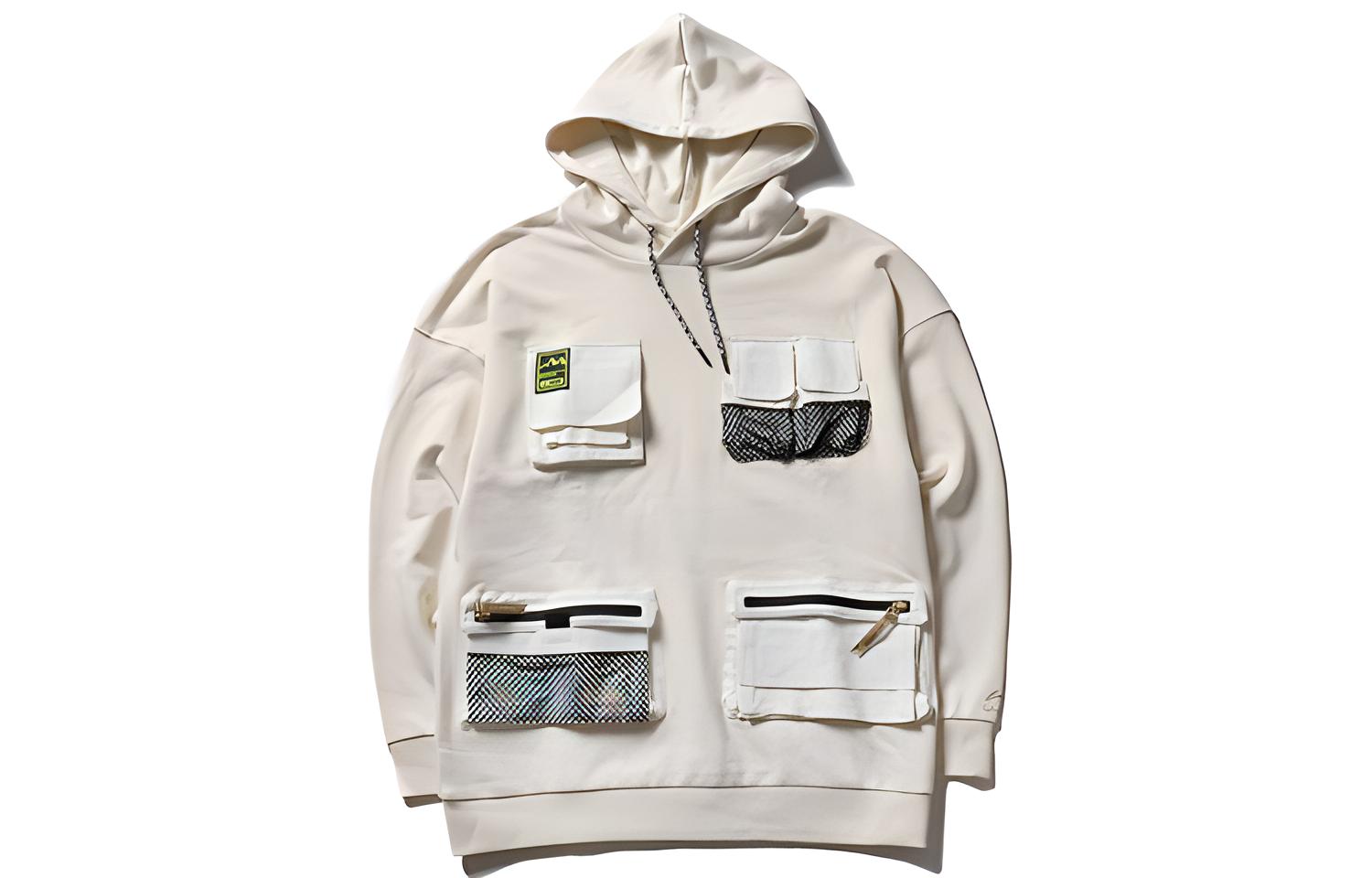 

Мужская белая толстовка Li Ning с капюшоном, размер средний/стандартный