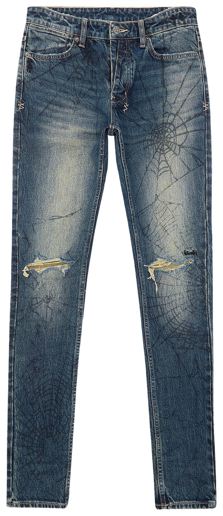 

Джинсы Ksubi Van Winkle Mid-Rise Skinny Jean 'Gasoline Lies', синий