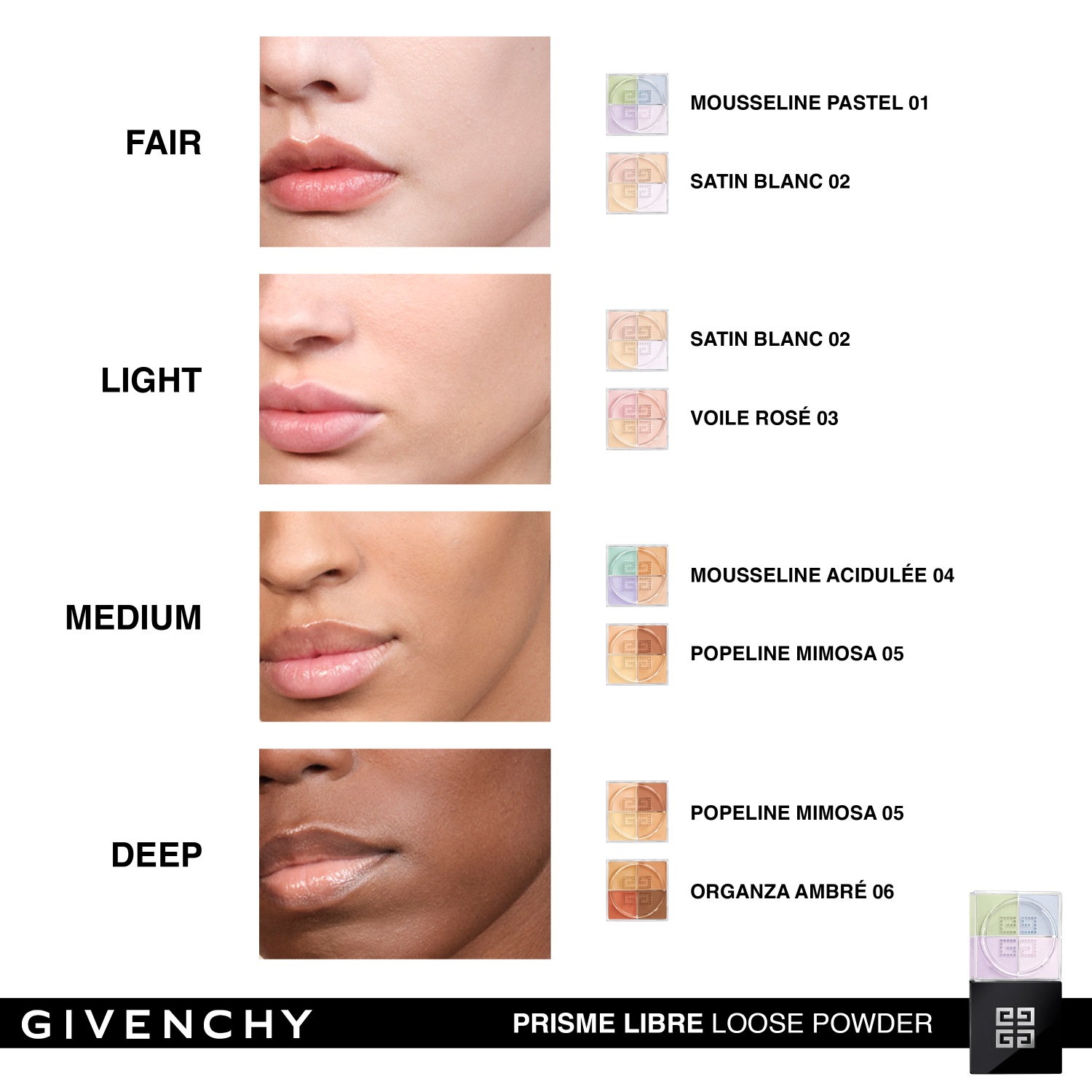 Пудра для лица prisme libre 4-color loose powder Givenchy, n03, вес 10 гр. — фото 3