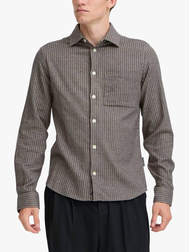 

Хлопковая рубашка Gerhard с длинными рукавами и воротником в полоску Casual Friday