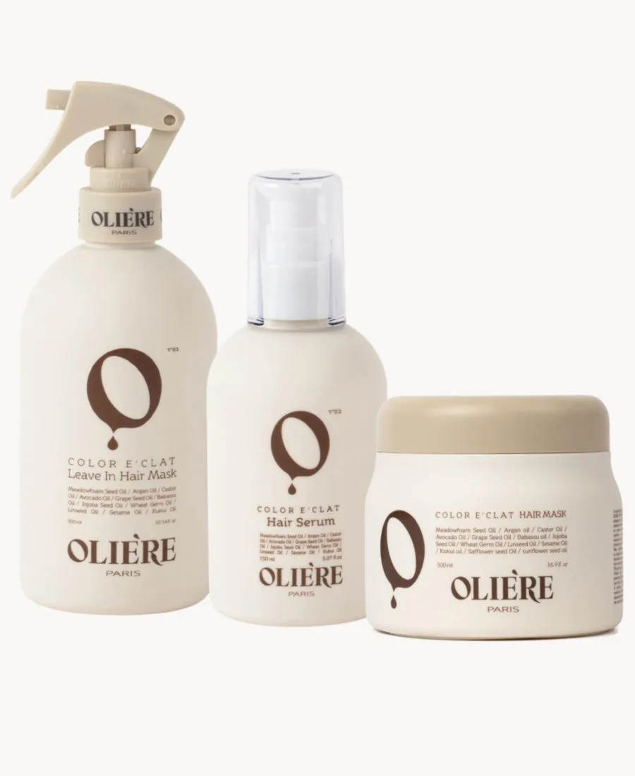 Oliere Paris Набор из трех средств для ухода за волосами Color Eclat Repair & Protection