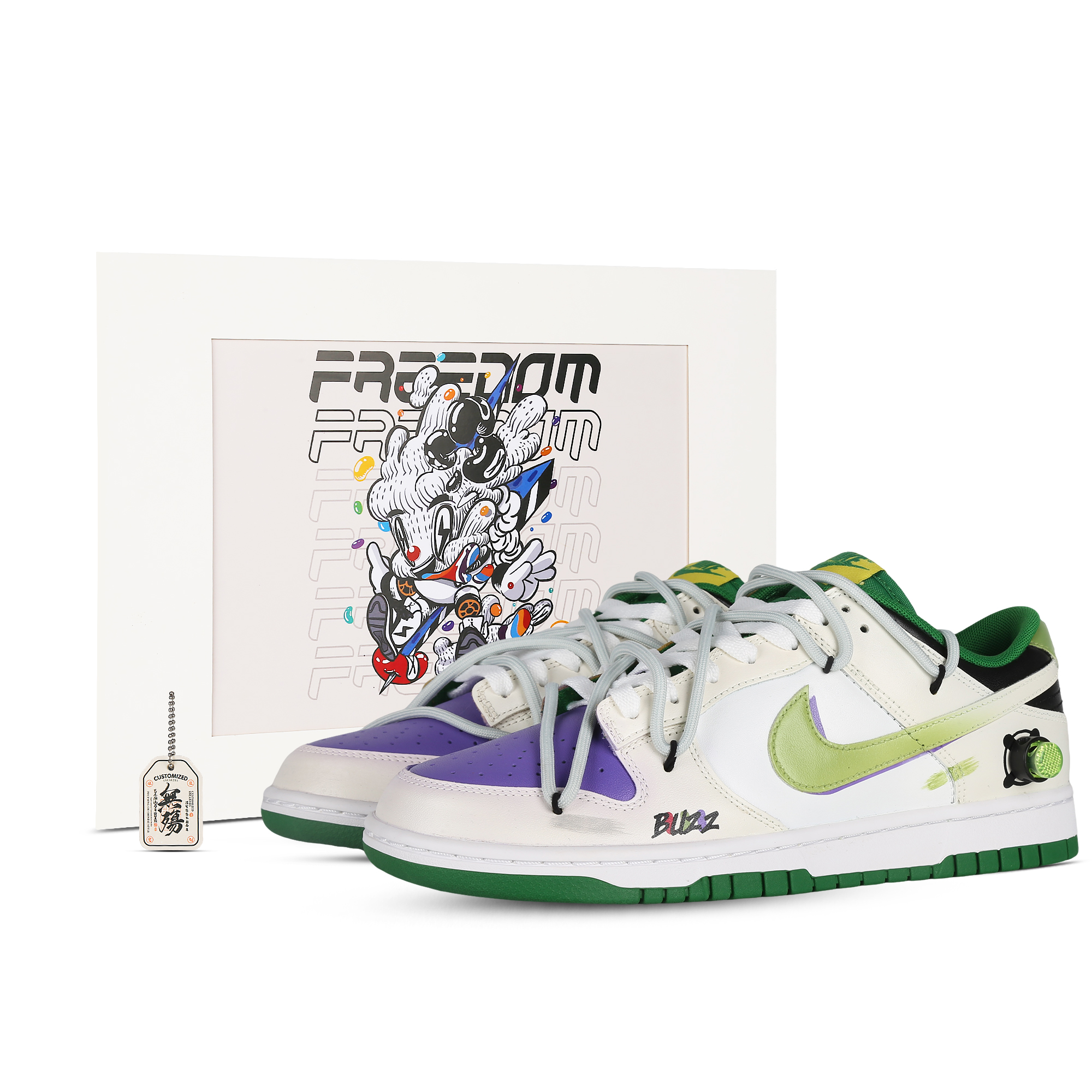 

Кроссовки Nike Dunk Skateboard Shoes Men Low-Top White Purple