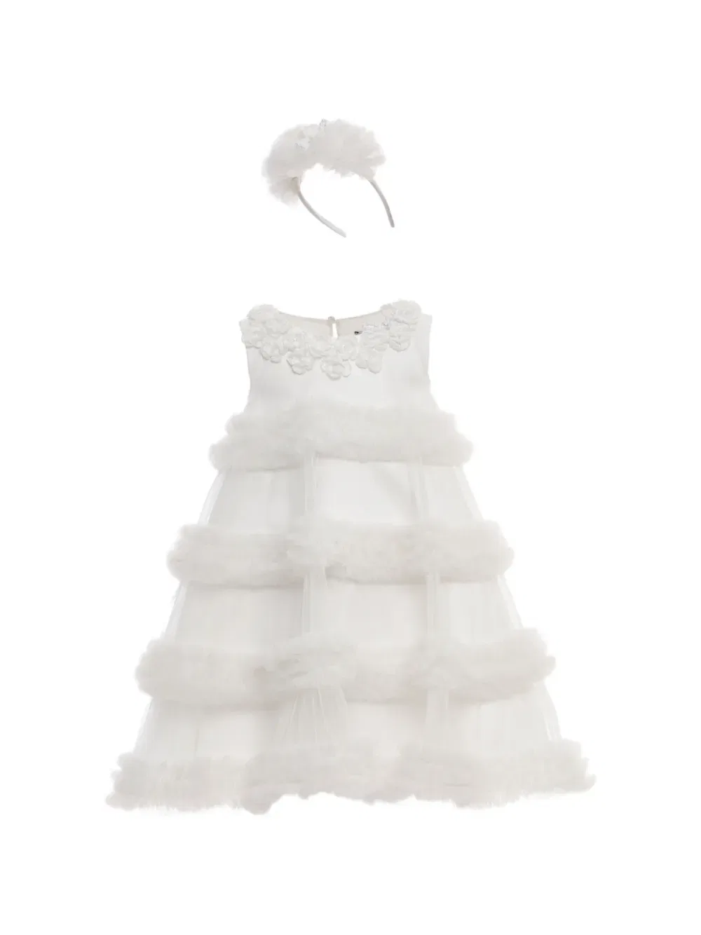 Комплект платья с цветочным декором Dress & Fleur, нейтральный