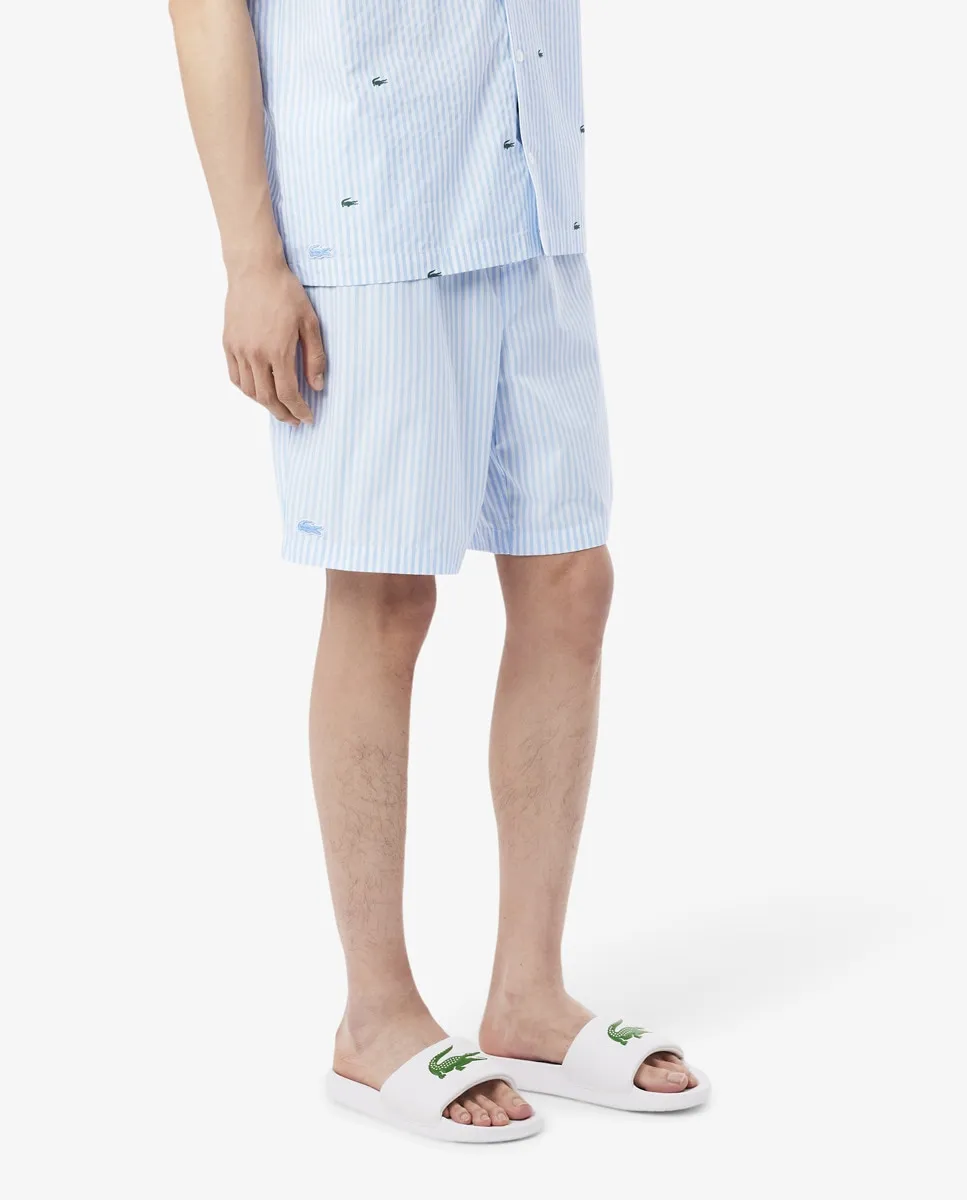 

Короткая пижама в полоску для мужчин Lacoste, светло-голубой