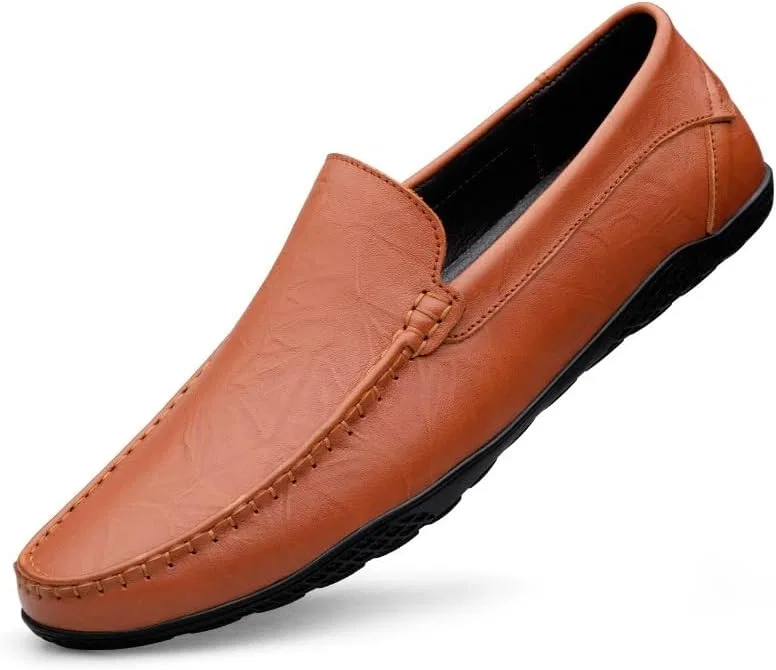 Лоферы кожаные Loafers for Men Light Brown PUGHGAETZF