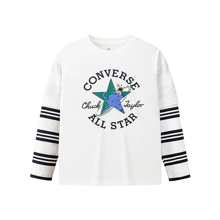 Футболка для детей с круглым вырезом Converse, Classical Style White