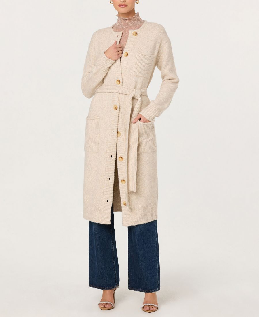 

Женский свитер-пыльник Meris с круглым вырезом ASTR the Label, Cream