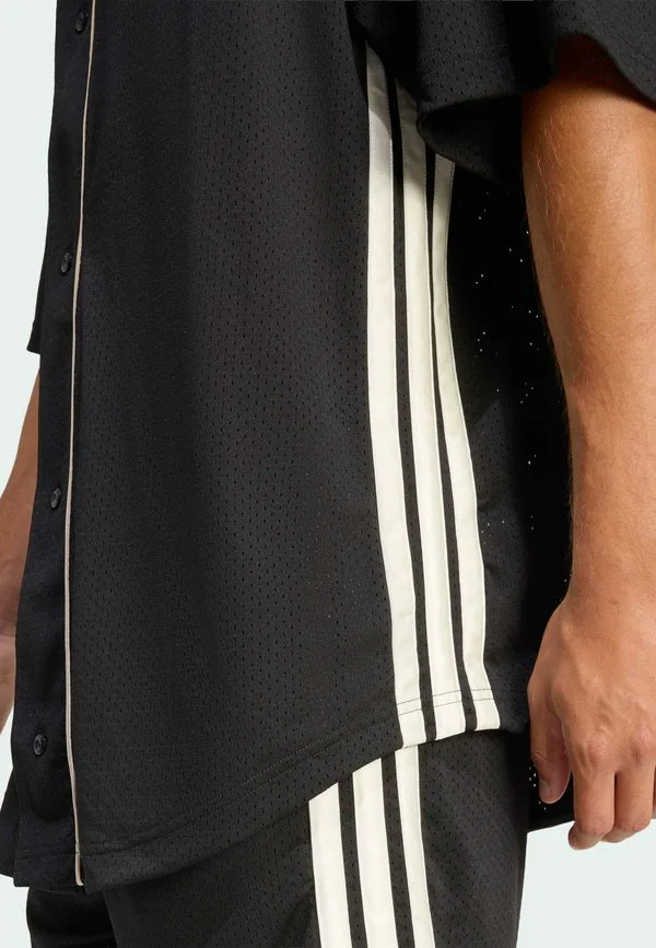 Рубашка Adidas Sportswear, Black Crystal Linen Off White — фото 4