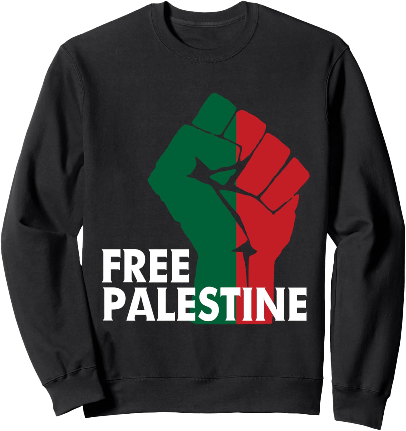 

Свободная Палестина. Спасите Газу. Толстовка с флагом и кулаком в поддержку Палестины Free Palestine Save Gaza Palestinian Supporters Co, черный