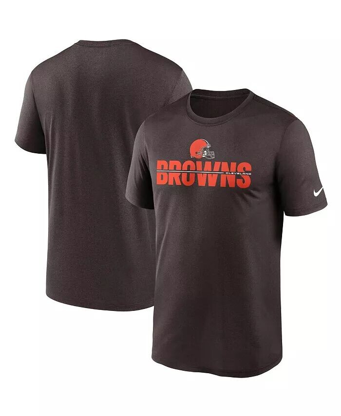

Мужская коричневая футболка Cleveland Browns Legend Microtype Performance Nike