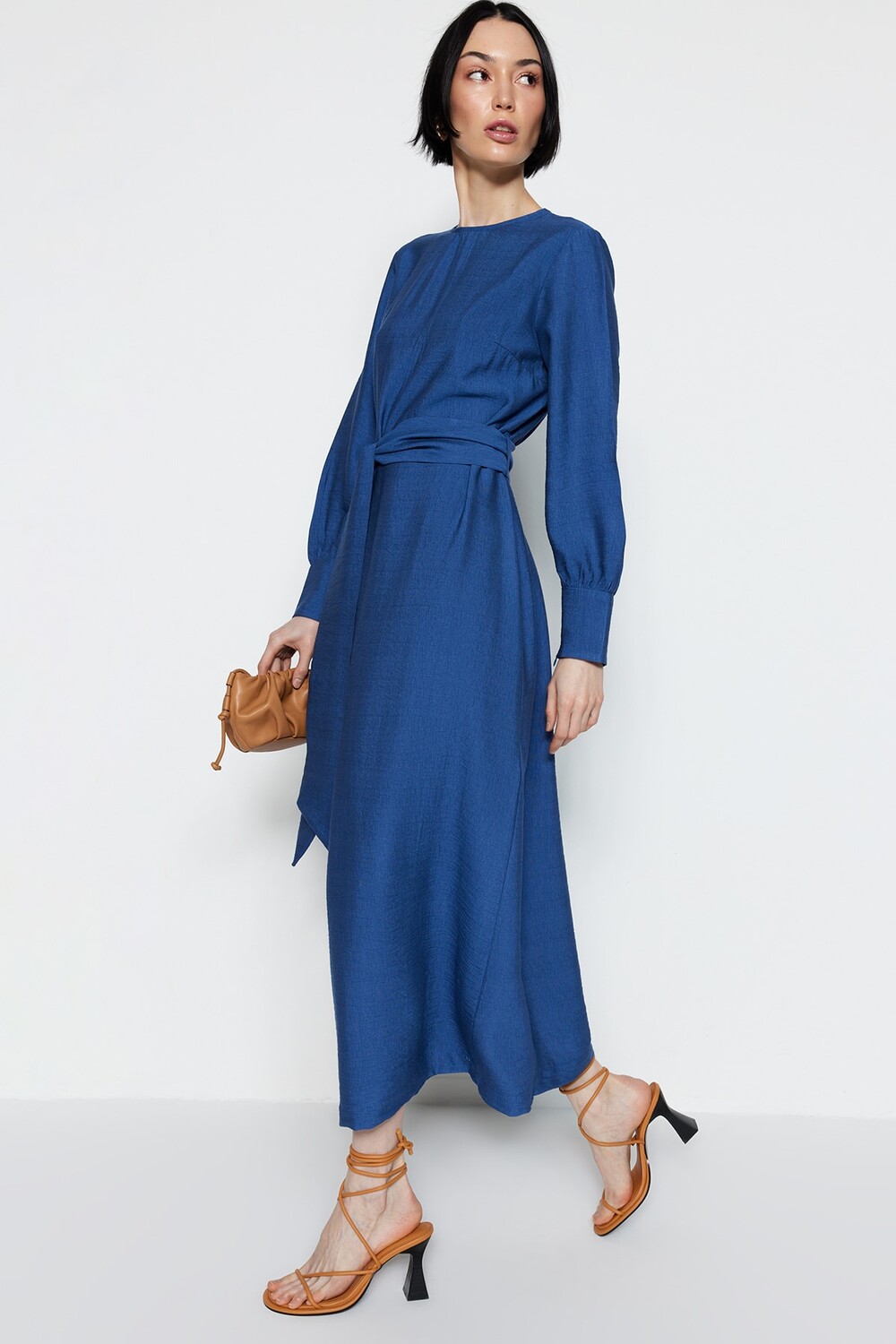 

Платье - Темно-синее - Shift Trendyol Modest, темно-синий