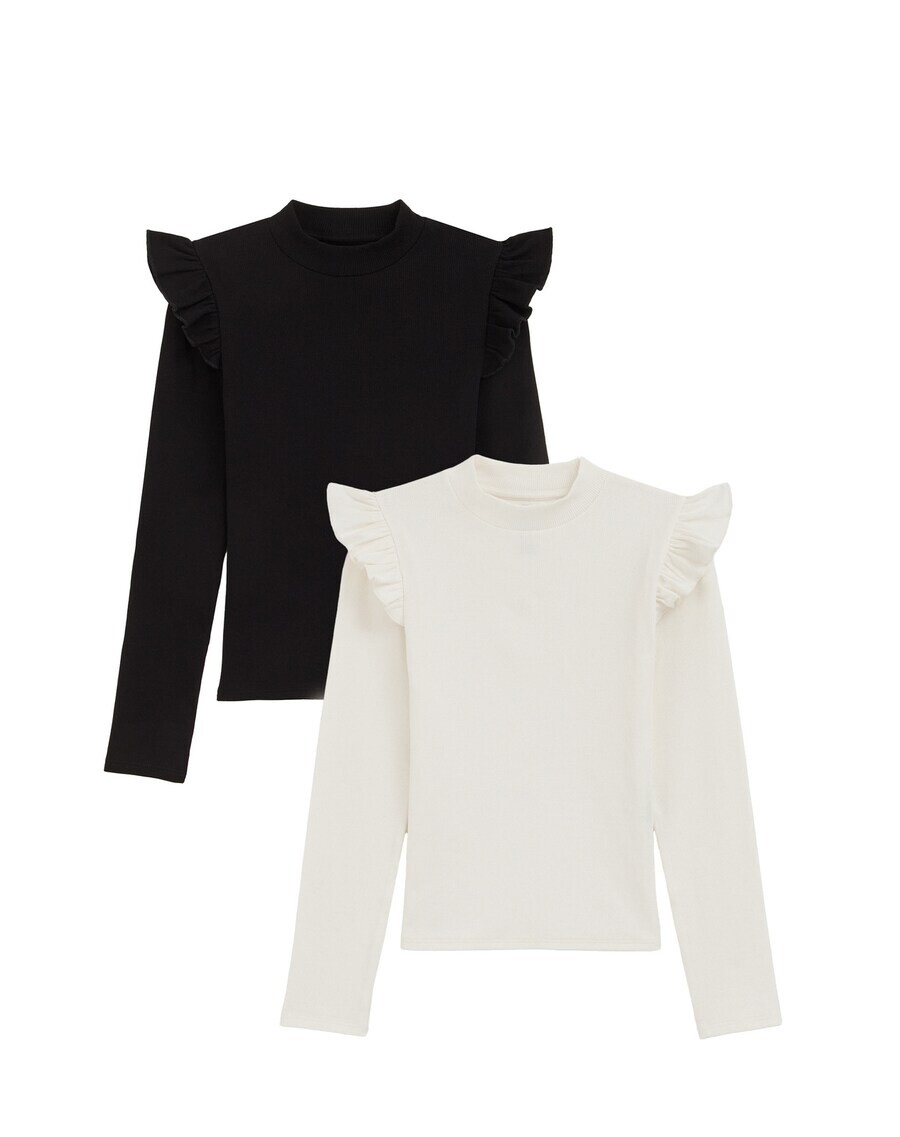 

Лонгслив WE Fashion Shirt, черный/белый
