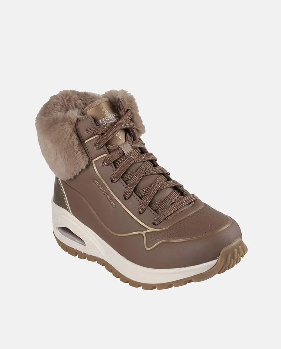 Женские прочные ботинки Uno Skechers, коричневый