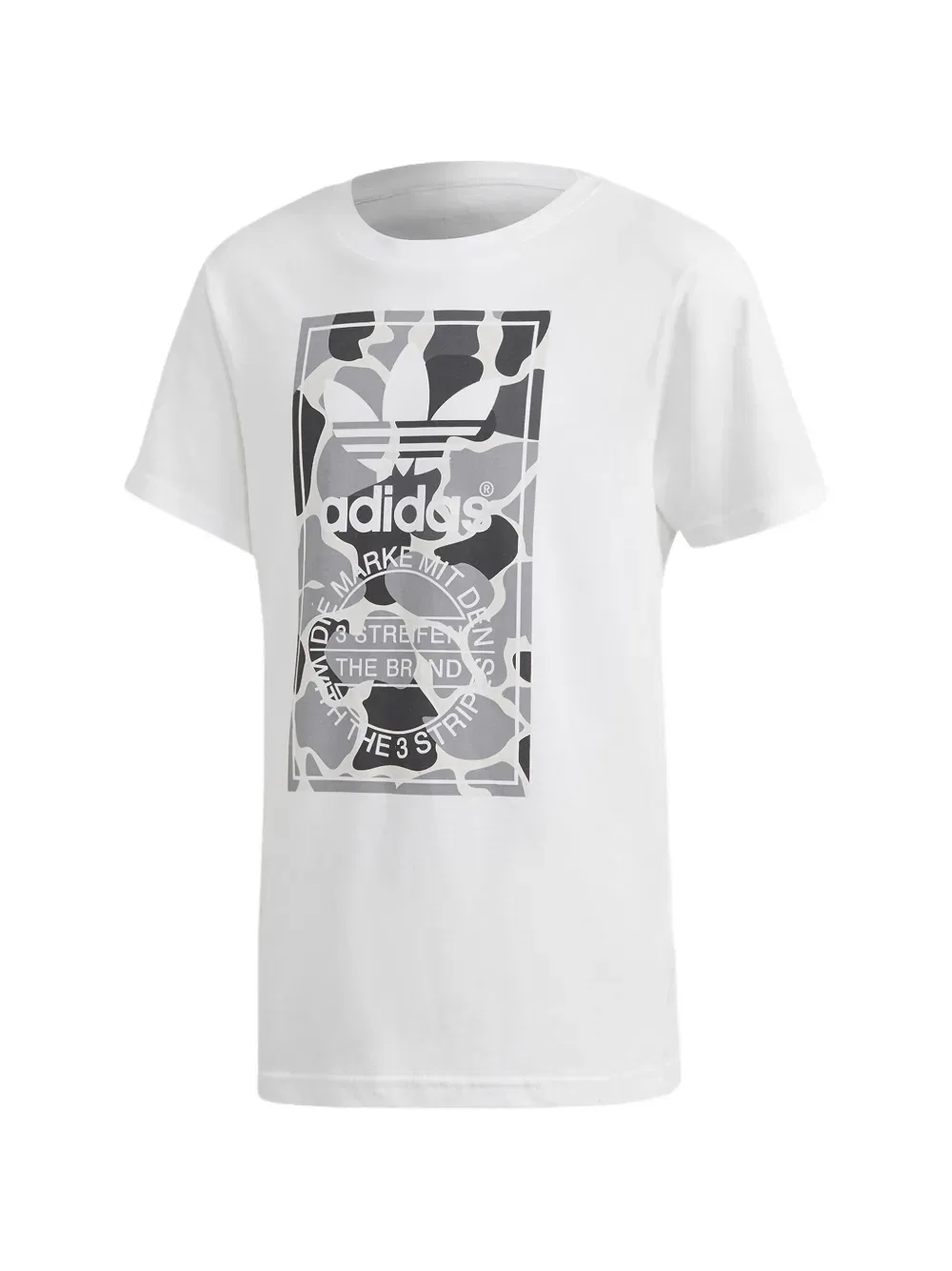 Футболка с камуфляжным трилистником Adidas Kids, белый