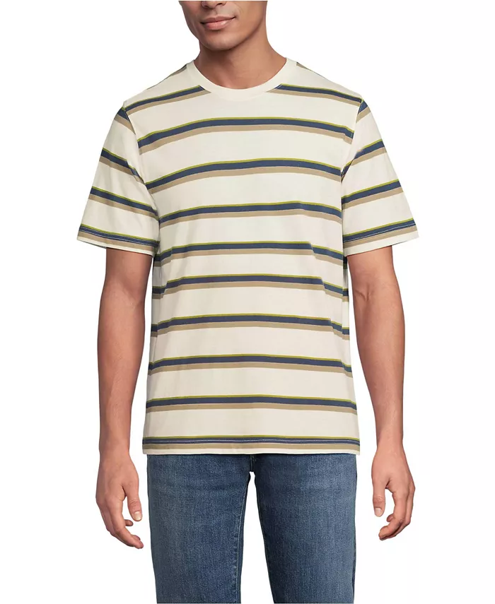 

Мужская удлиненная футболка Super-T с коротким рукавом Lands' End, синий