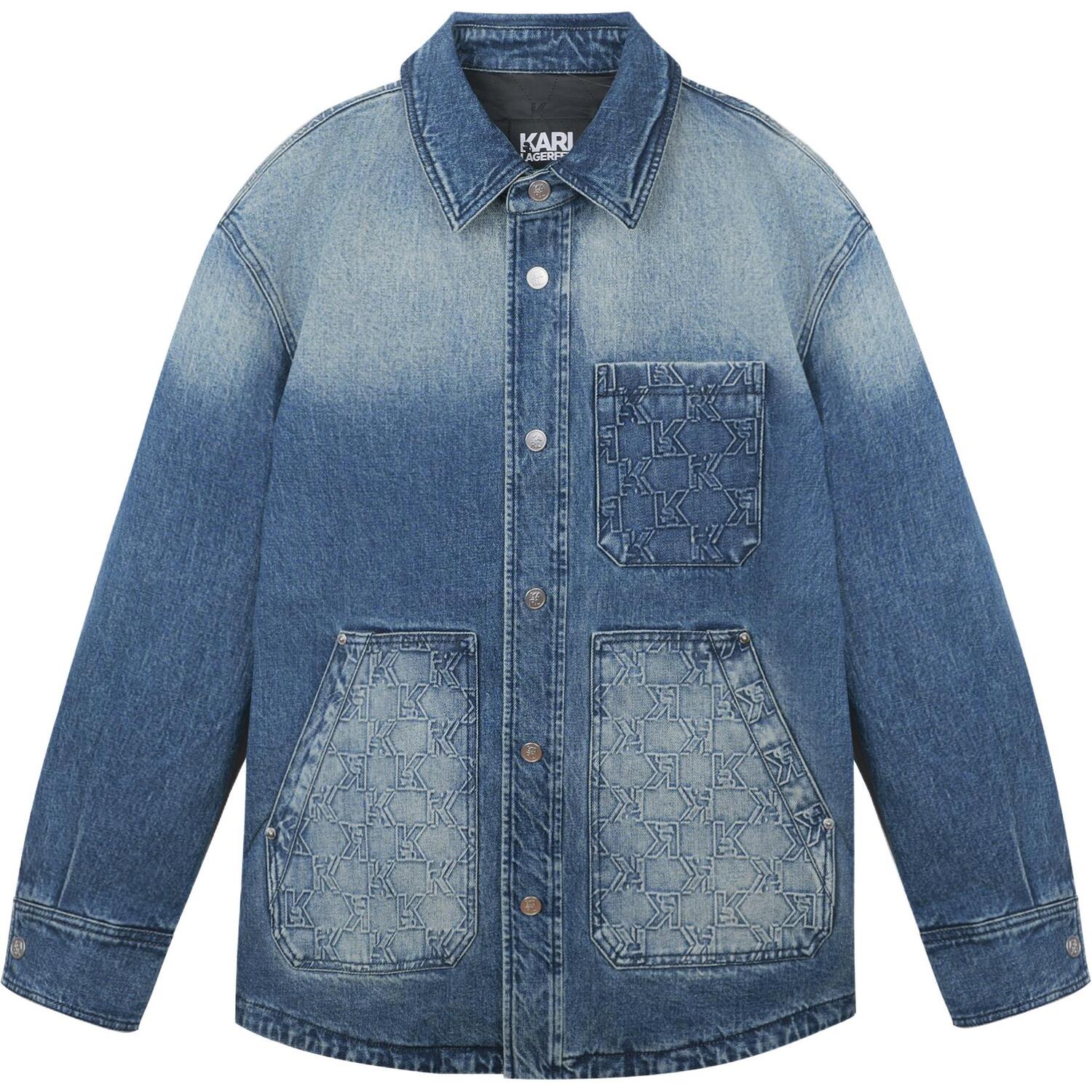 

KARL LAGERFELD / Karl Lagerfeld Jeans Мужская синяя рубашка