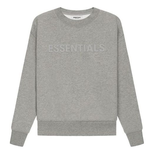 

Худи (GS) Fear of God Essentials SS21 Pull-Over Crewneck Dark Heather Oatmeal