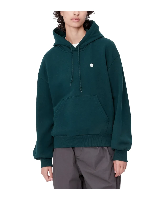 

Толстовка с капюшоном, цвет «утиный синий» с серебристыми вставками. Carhartt Wip, синий