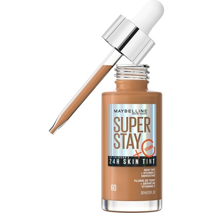 

Maybelline Super Stay Skin Tint Foundation с витамином С, стойкая до 24 часов, веганская формула, оттенок 60, 30 мл Maybelline New York