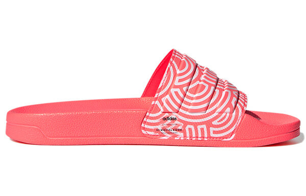 Тапочки adilette shower slipper pink/white Adidas, розовый — фото 2