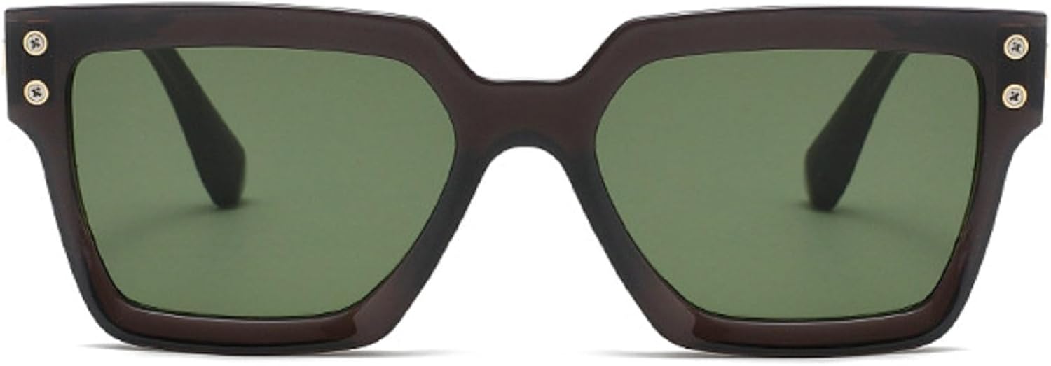 

Классические квадратные солнцезащитные очки для женщин, очки-пилот 2025, роскошные винтажные очки для вождения в большой оправе для мужчин, солнцезащитные очки UV400 mincl, Black Green