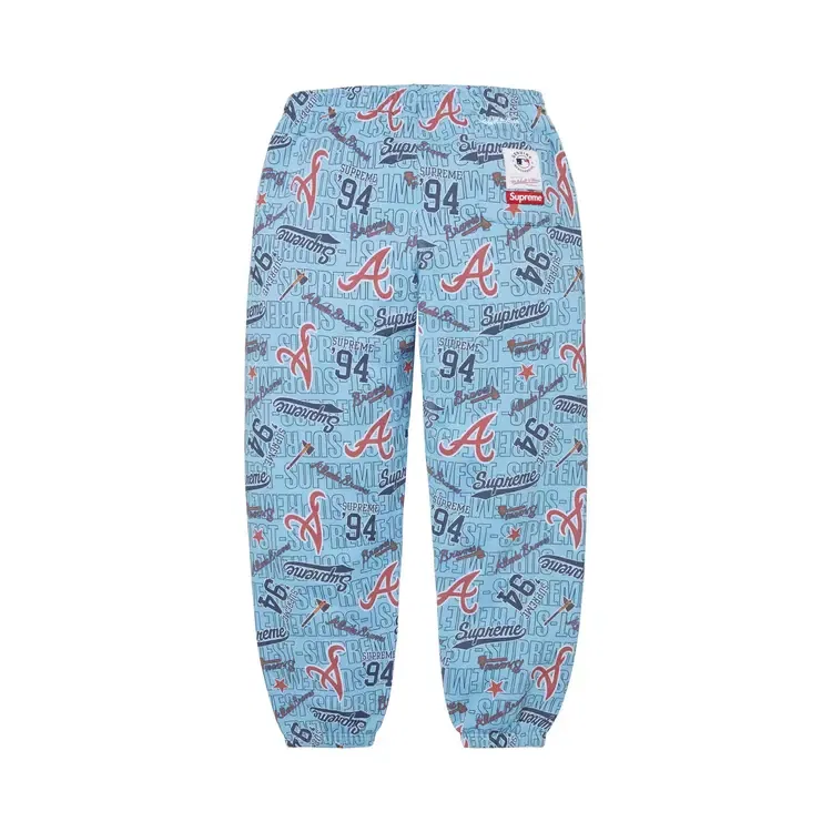 Спортивные штаны Supreme x Mitchell & Ness Teams, синий — фото 2