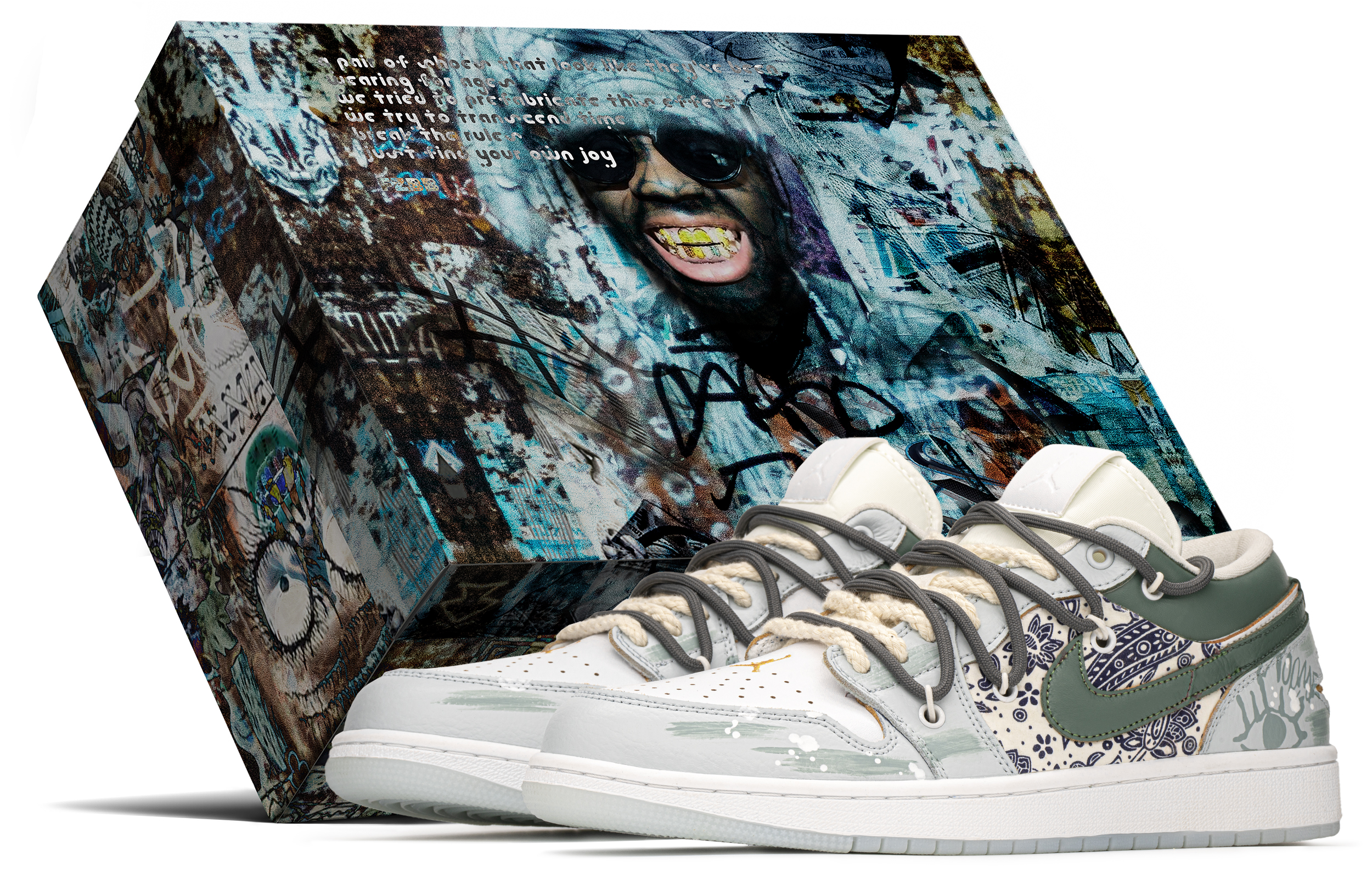 

Jordan Баскетбольные кроссовки Air 1 Low Top Vintage, мужские, бирюзовые