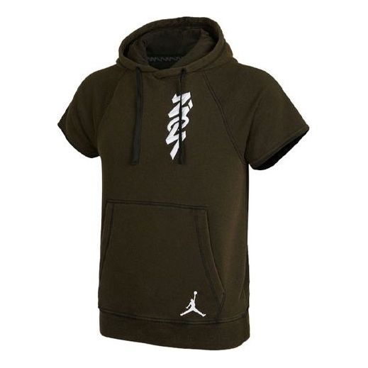 

Толстовка Air Jordan Dri-FIT Zion Embroidered Quick Dry Sports Short Sleeve Green, зеленый