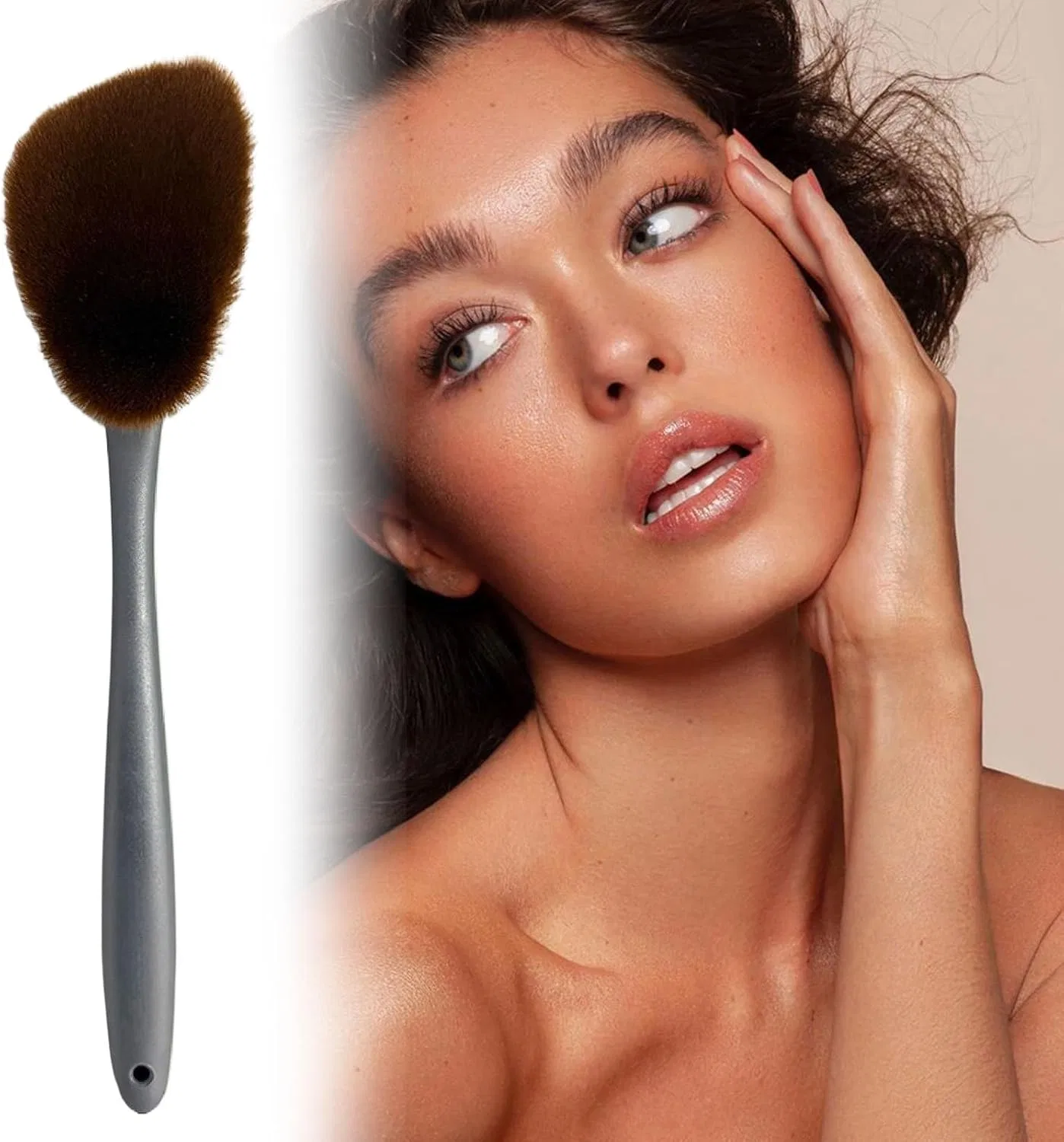 Аппликатор для лосьона для спины, длинная ручка, белый — фото 3