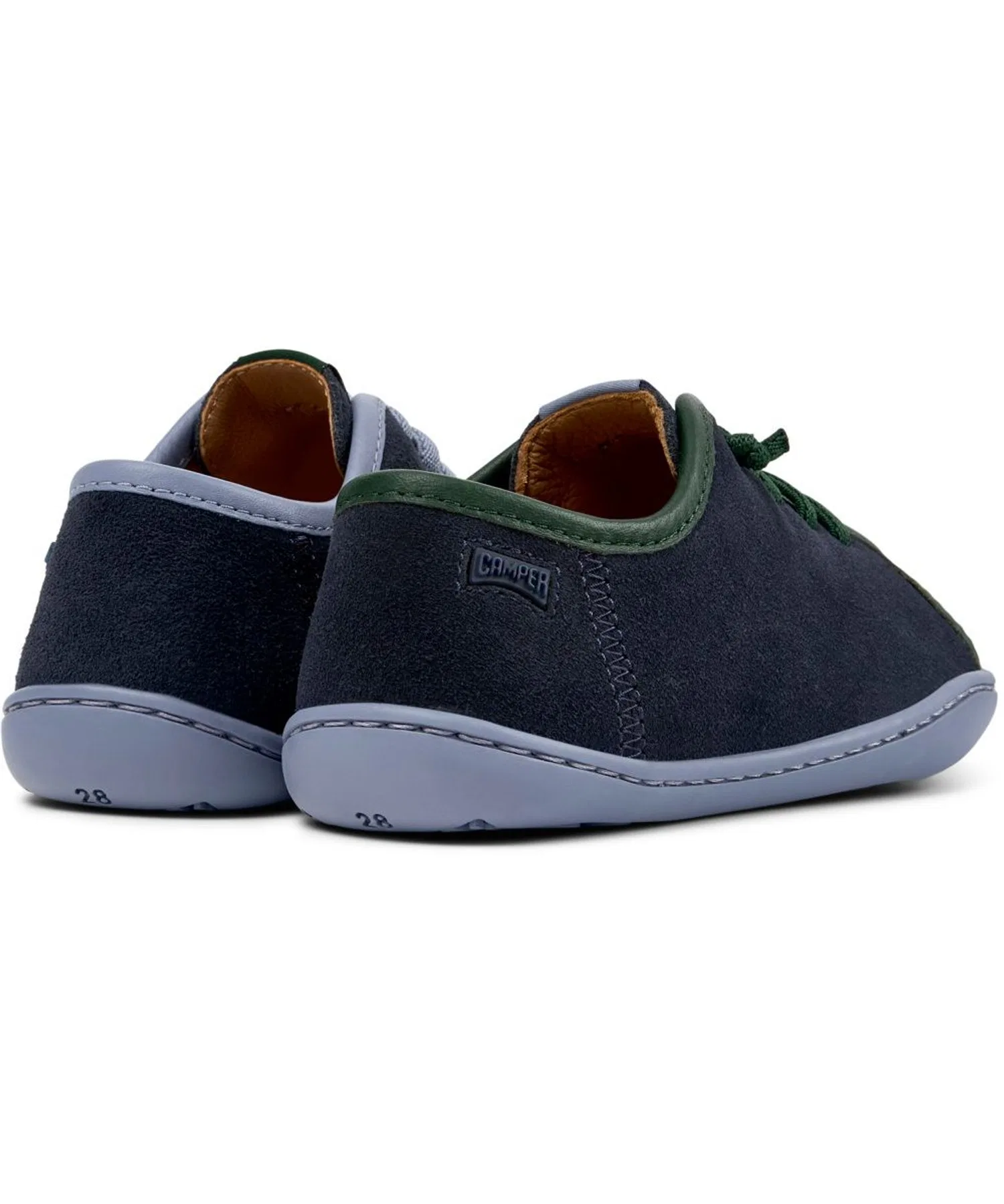 Детские кеды CAMPER TWINS KIDS из натуральной кожи тёмно-синего цвета — фото 3