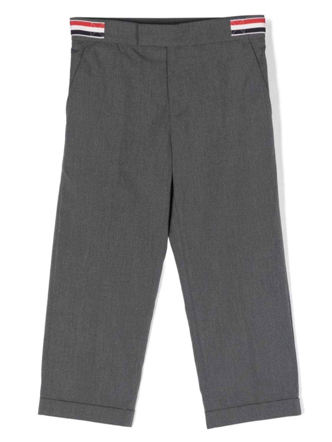 

Thom Browne Kids брюки с полосками RWB, серый