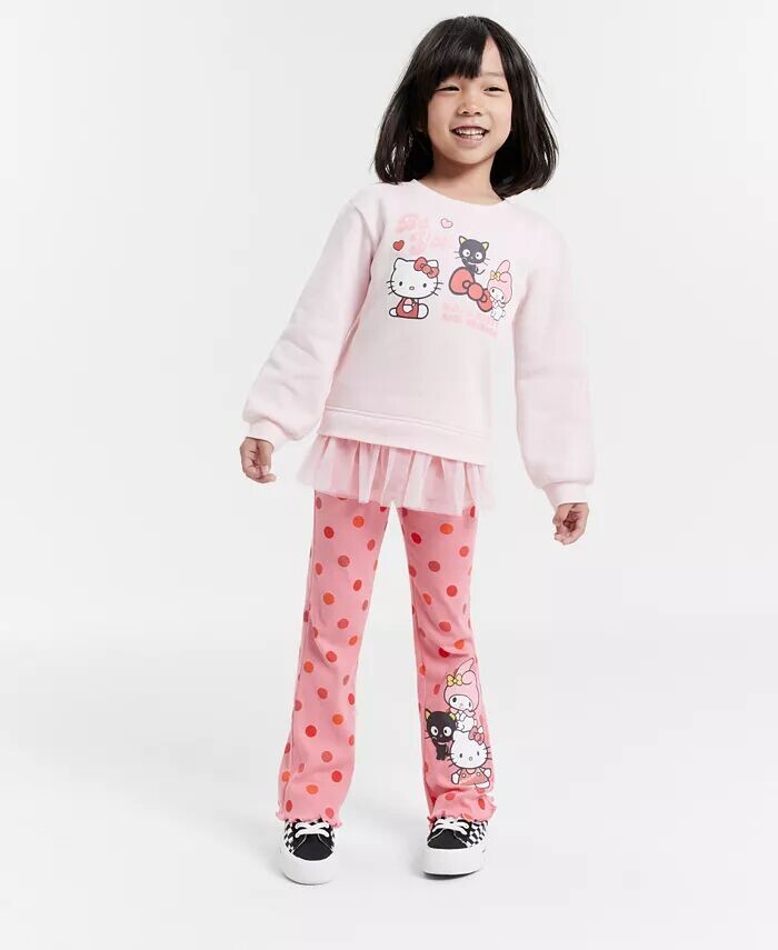 

Для малышей и маленьких девочек, 2 шт. Комплект леггинсов Hello Kitty, розовый