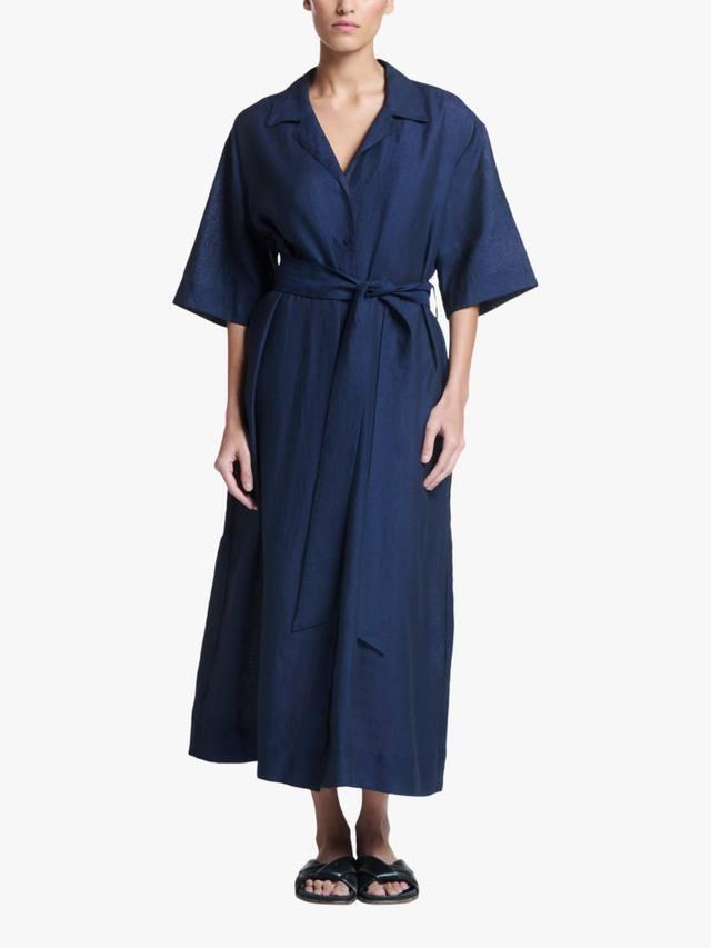 

Платье миди Larnaca из чистого льна ASCENO, Navy