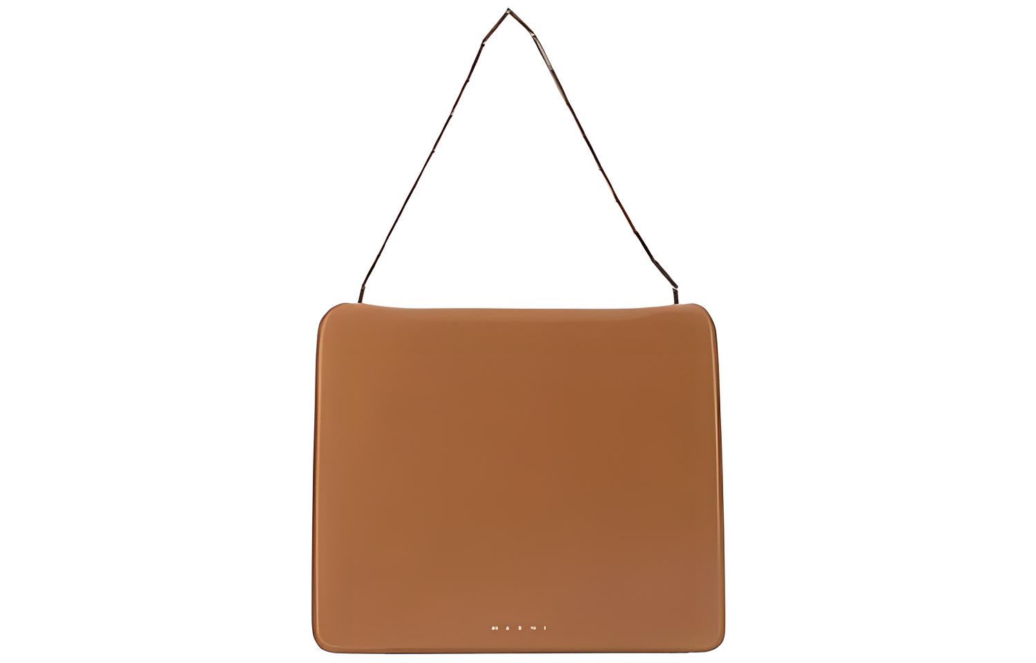 

Женская сумка через плечо из коровьей кожи верблюжьего цвета MARNI