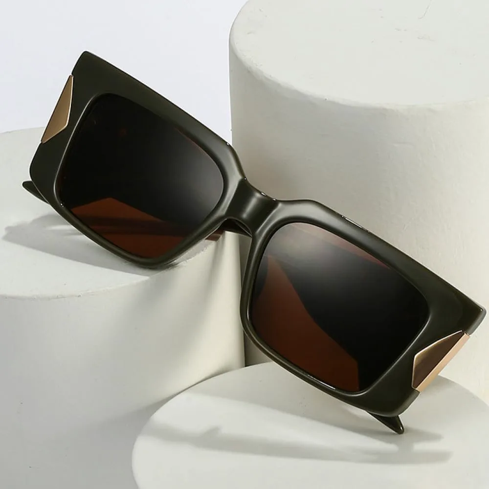 

Женские солнцезащитные очки в винтажном панк-стиле, мужские солнцезащитные очки с защитой от УФ-излучения UV400, ретро-очки для женщин LANGSER, C2green-brown