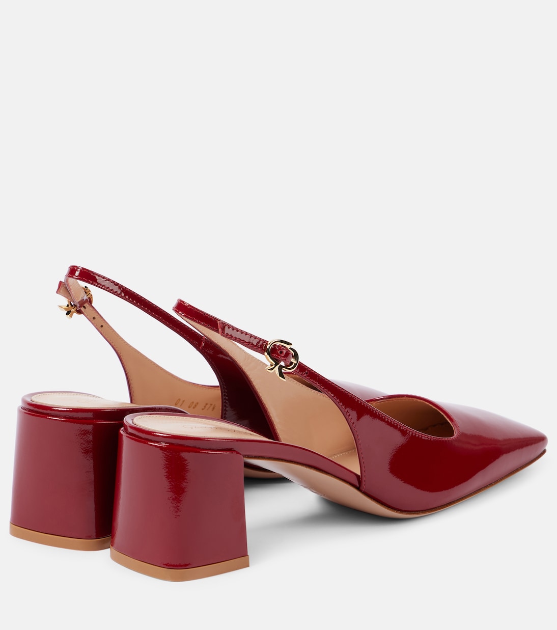 Туфли Freeda с открытой пяткой из лакированной кожи Gianvito Rossi, Rouge — фото 3