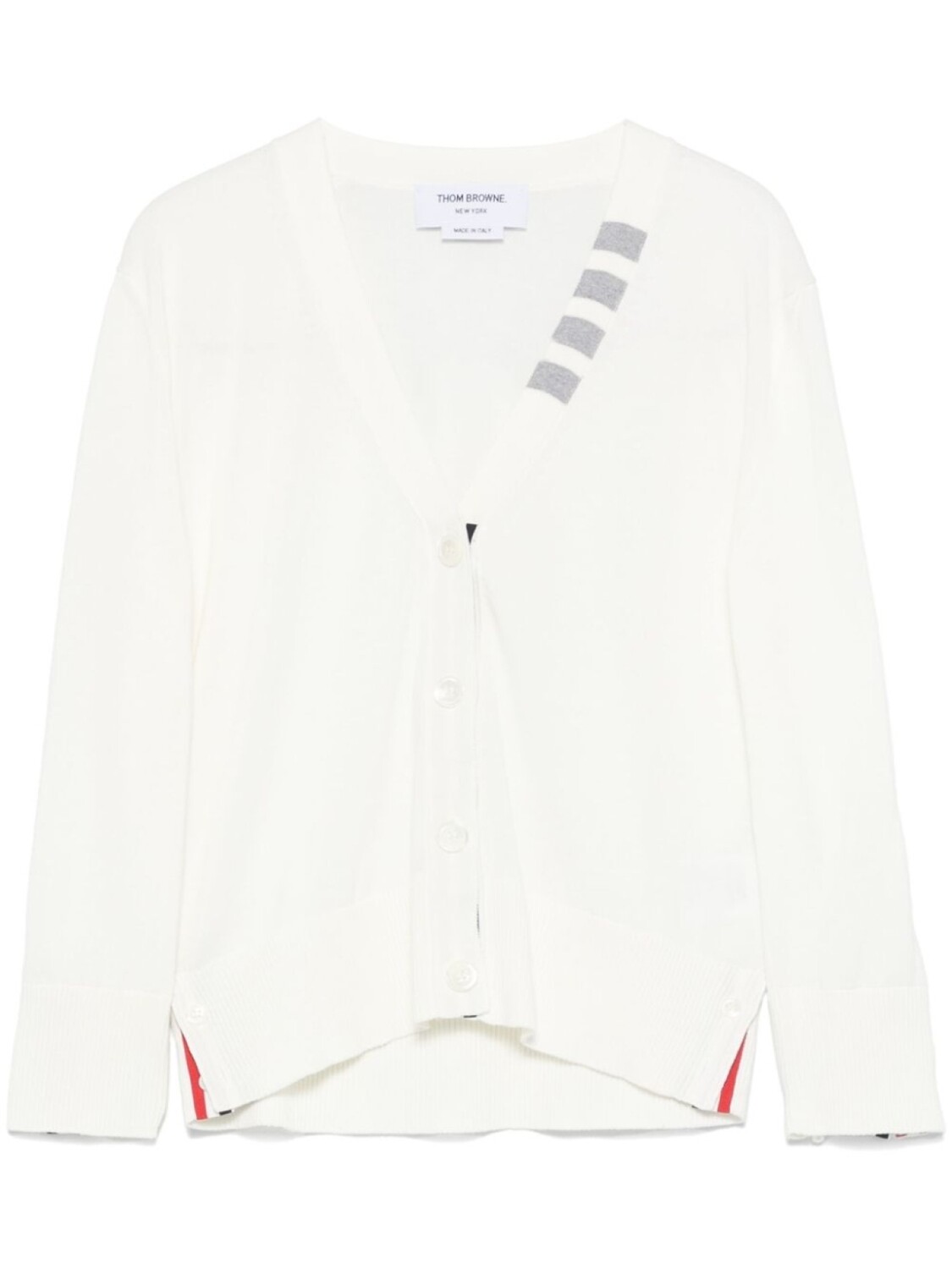 

Thom Browne кардиган с полосками 4-Bar, белый
