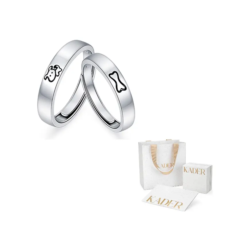 

KADER Оригинальный дизайн, милое, стильное, романтичное, премиальное, универсальное, винтажное кольцо unisex silver white, box good luck
