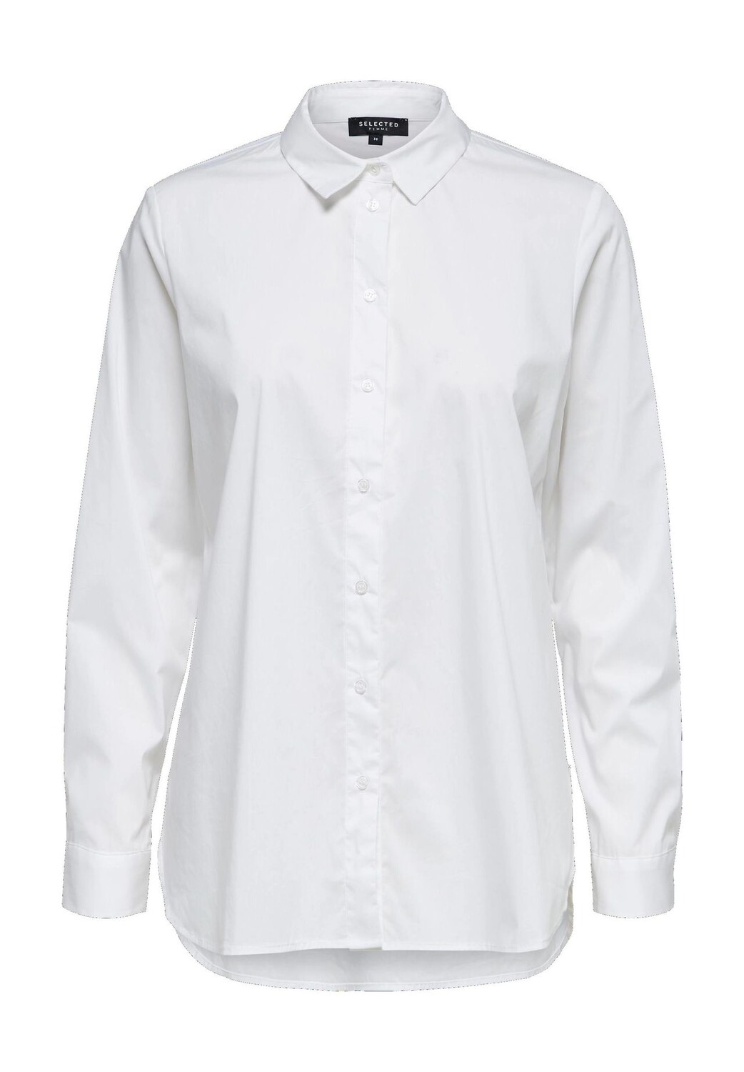

Блузка-рубашка, длинный рукав, планка на пуговицах, женская SELECTED FEMME, цвет Bright White