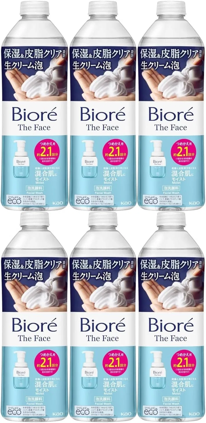Пенка для умывания Moruro — Biore The Face Moist Foaming, 340 мл