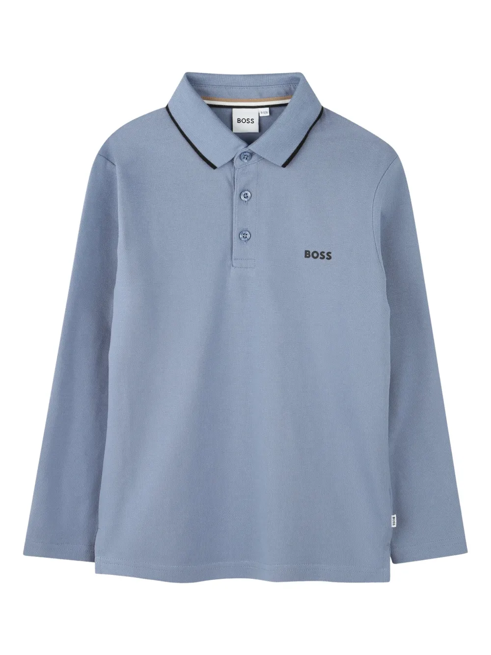 

Рубашка поло с длинными рукавами BOSS Kidswear, синий