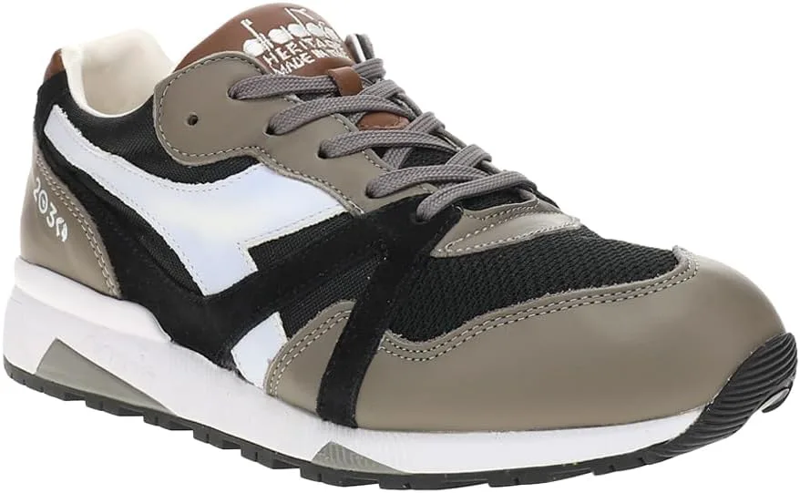 Мужские кроссовки Diadora N9000 2030 Italia на шнуровке повседневные - черные, черный — фото 2