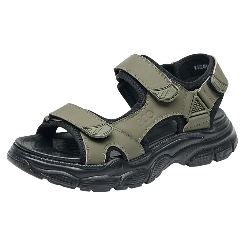 Пляжные сандалии для мужчин с увеличением роста на 6 см GOG, Army Green Height-Increasing 4cm-L0824958-9XHT