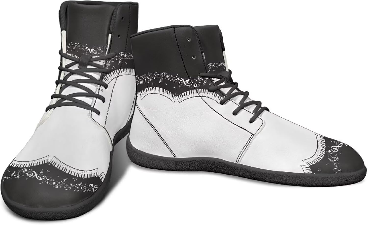 

Мужские минималистичные обувные кроссовки Jeiento с музыкальной ноткой, обувь с голой стопой, ботинки с широкой носочной частью, повседневные туфли с подошвой нулевого перепада, белый